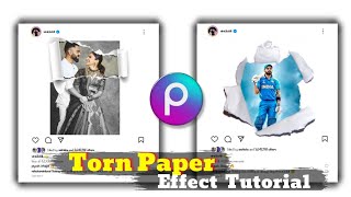 How to create torn paper effect  | PicsArt Editing Tutorial 😍| Photovibes 🤟