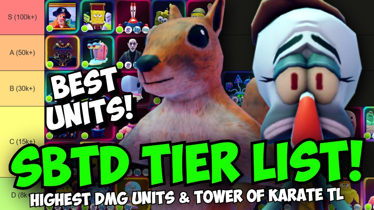 New Best Units in Spongebob Tower Defense! (Damage / Tower of Karate Tier List)