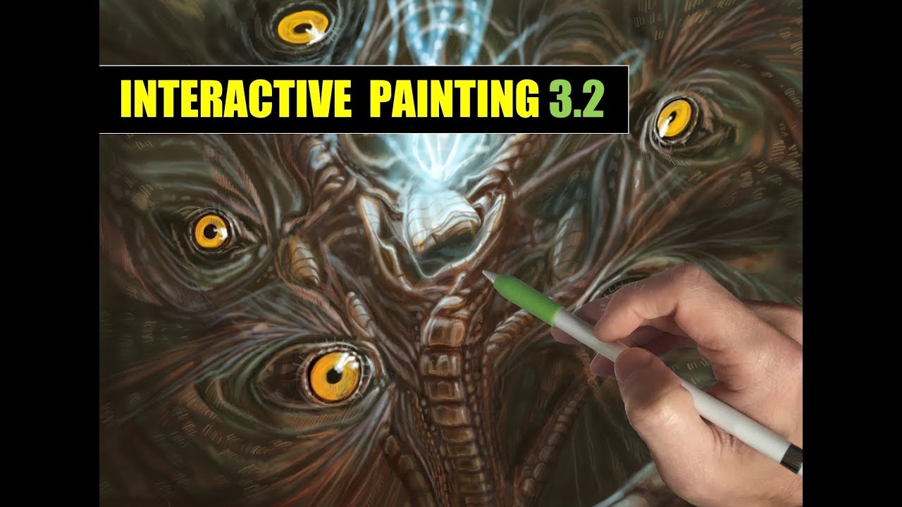 IPAD PAINTING - SURREAL ART - demonstration made using the apple pencil in procreate app