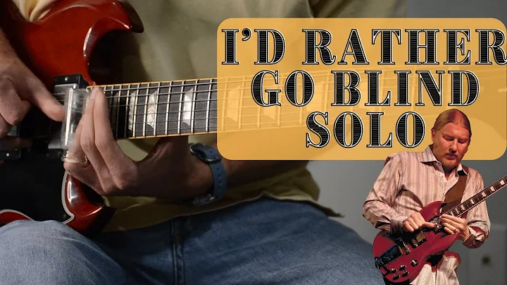 I'd Rather Go Blind Derek Trucks Solo Cover | Live...