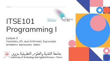 Lecture 3 Variables, I/O, and Arithmetic Expressions - Part 8 Arithmetic Expressions (Demo)