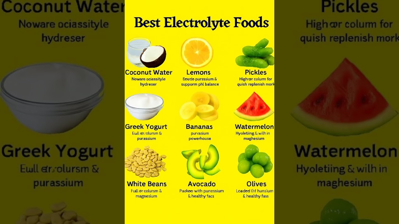 💧 Best Electrolyte Foods to Rehydrate Your Body