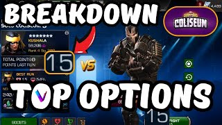 Fight Break Down, 15 Bars From Kushala & Best Options For Solo Coliseum Crossbones - Mcoc