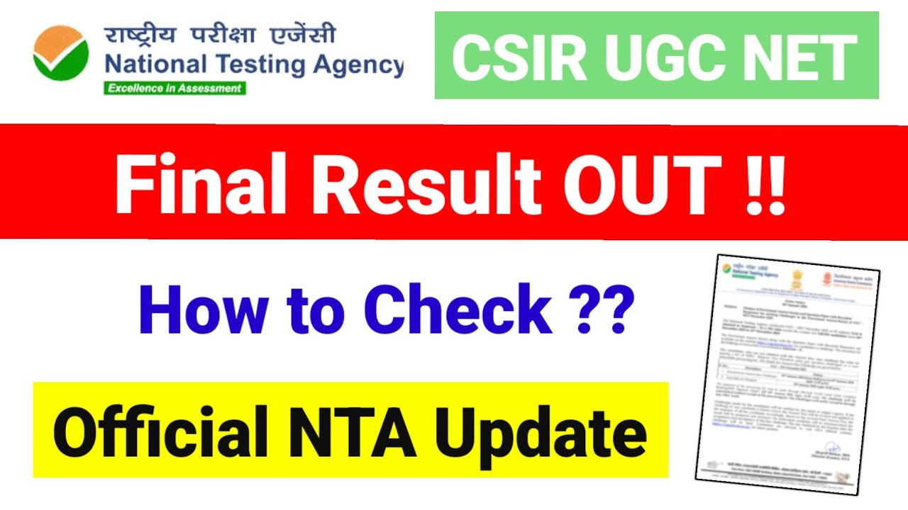 Result OUT !! NTA Issued New Notice | NTA csir ugc net Dec 2025 |CSIR UGC NET Result |UGC NET Mentor