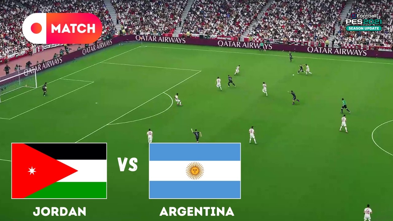ARGENTINA vs JORDAN | World Cup 2026 Match Simulation | eFootball PES 21 Gameplay