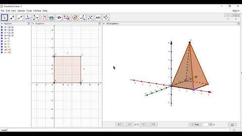GeoGebra Tutorial membuat Limas dengan GeoGebra 5.0 (5 menit saja)