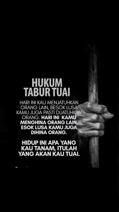 Orang yang menanam pasti akan menuai