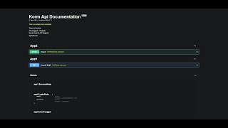 swagger documentation using golang korm