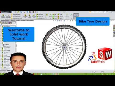 Solid Work Tutorial :Bike Tyre Design/ د باسیکل د ټایر ډیزاین په سولډ ورک کی