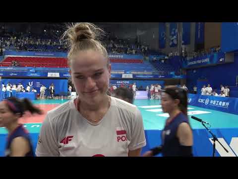 Chengdu 2023. Aleksandra Rasińska po wygranym meczu z Tajwanem