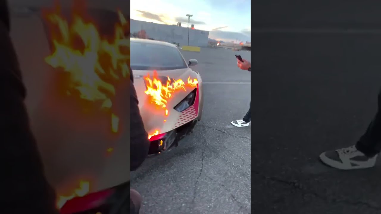 Lighting a Lamborghini on Fire 🔥