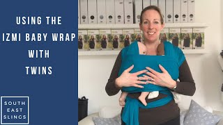 Carrying newborn twins in a stretchy wrap