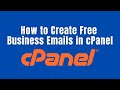 How to Create Free Business Emails in cPanel on Any Host (Webmail Tutorial)