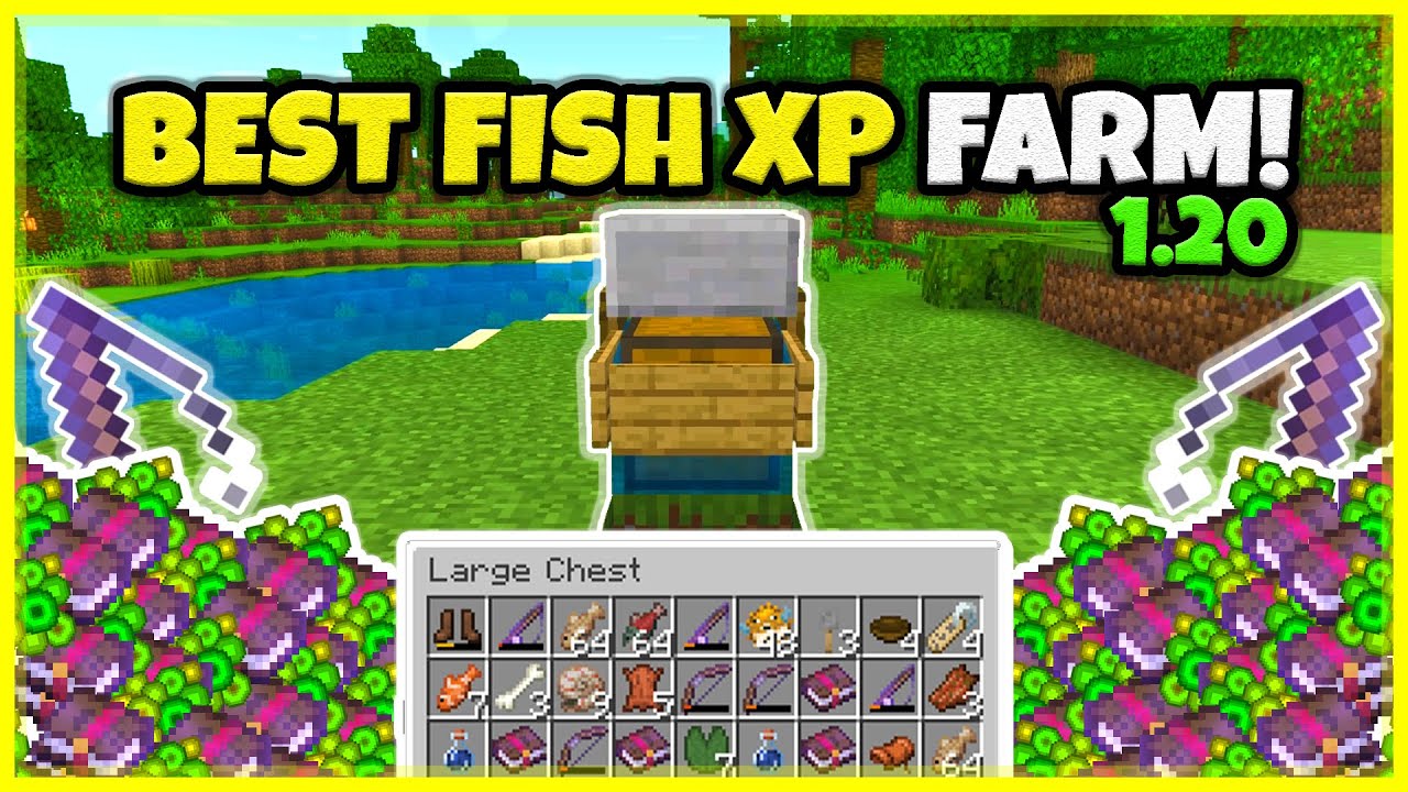 BEST FISH XP FARM (AFK!) In Minecraft Bedrock 1.20 !! YouTube