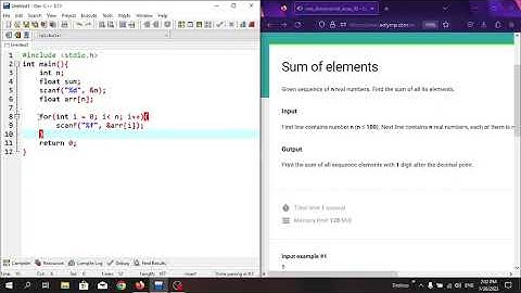 " Sum of elements" in C programming language. #Eolymp problem 7829.