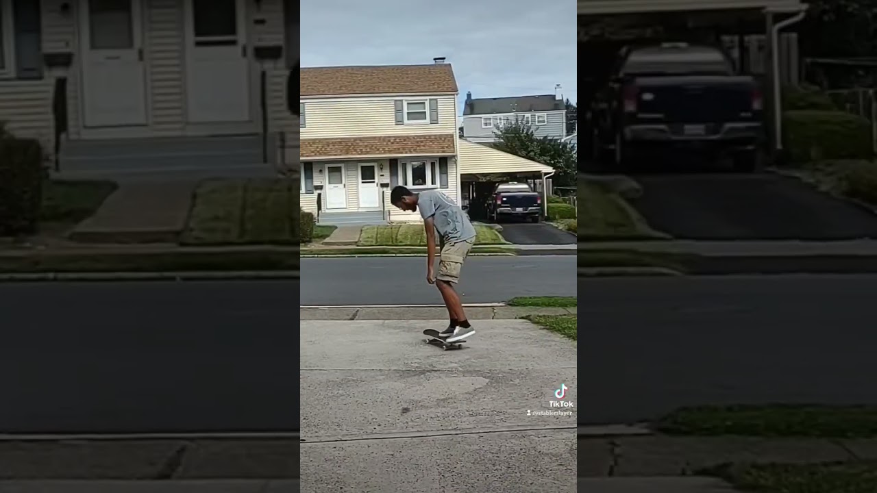 Shuv-it then a tre flip 