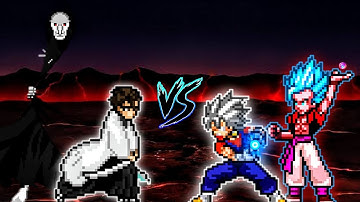 Aizen Sosuke V2 OP (New) VS Vegito OP (all form) & Gogeta OP (all form) in Jump Force Mugen