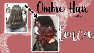 Tutorial de Ombre Hair na Touca - Cabelo Vermelho.