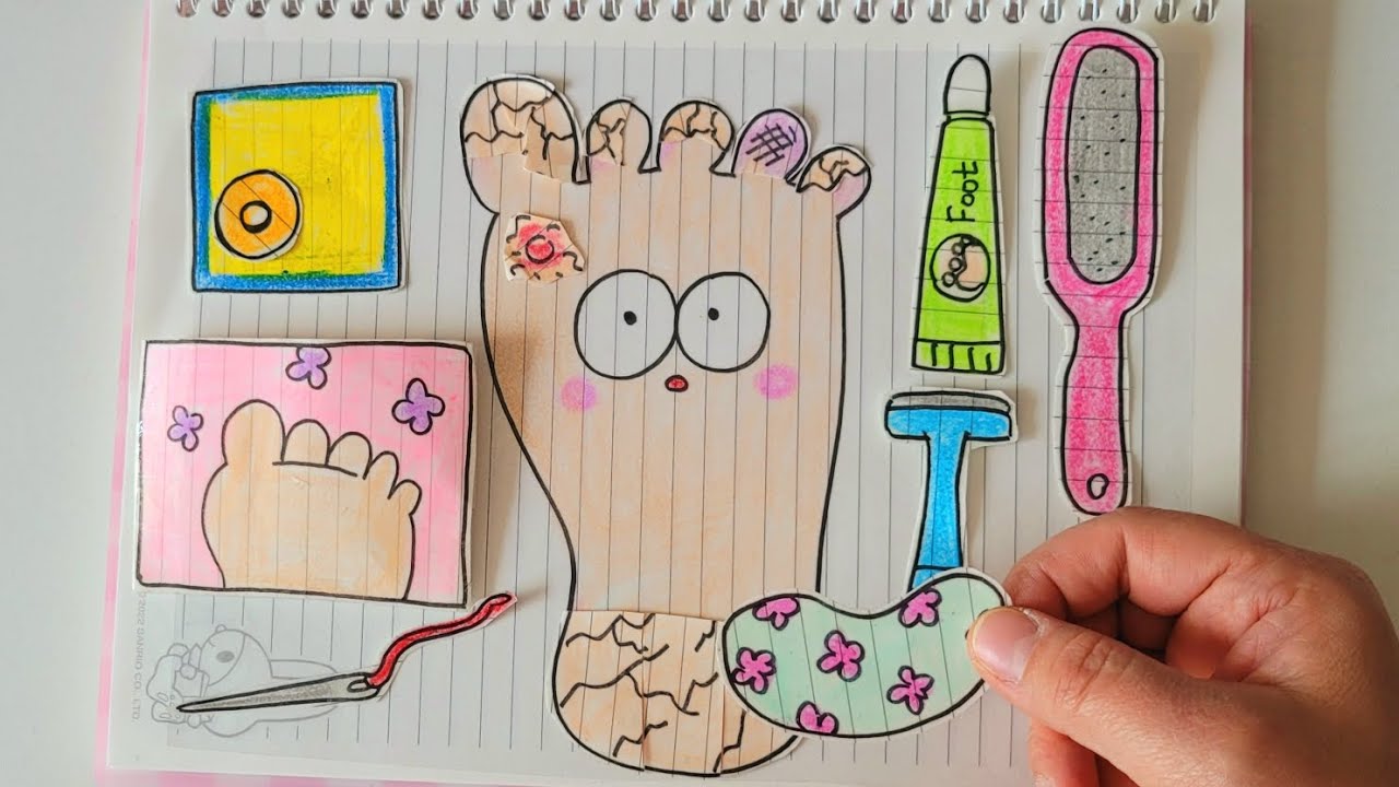 🎀paperdiy🎀 Foot care 🦶발 케어하기 종이놀이