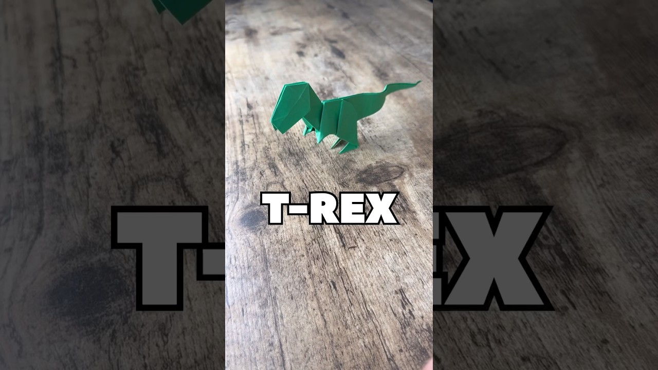EASY ORIGAMI T-REX TUTORIAL | DIY TYRANNOSAURUS JURASSIC WORLD FROM PAPER | ORIGAMI DINOSAUR FOLDING