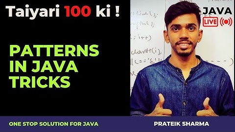Patterns in Java Computer Class 10 ICSE ISC Java Programming