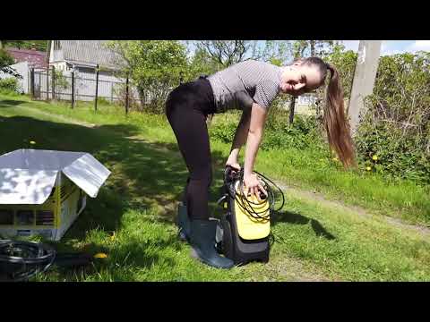 Karcher k7 Compact: справится ли хрупкая девушка с автомойкой высокого давления