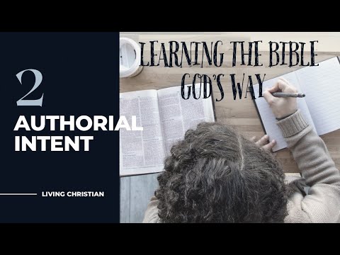 Wie Studium der Bibel: Teil 2: Intention