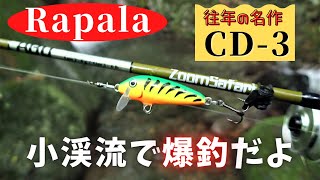 Caught a lot of trouts using Rapala Countdown 3 (CD-3) in a tiny creek.(Lure fishing)