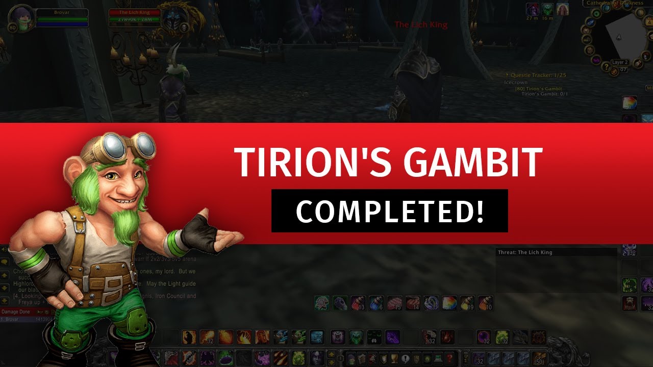 Tirion's Gambit ✓ WotLK Classic ✓ Warlock ✓ Gnome ➤ Wrath of the Lich King Classic
