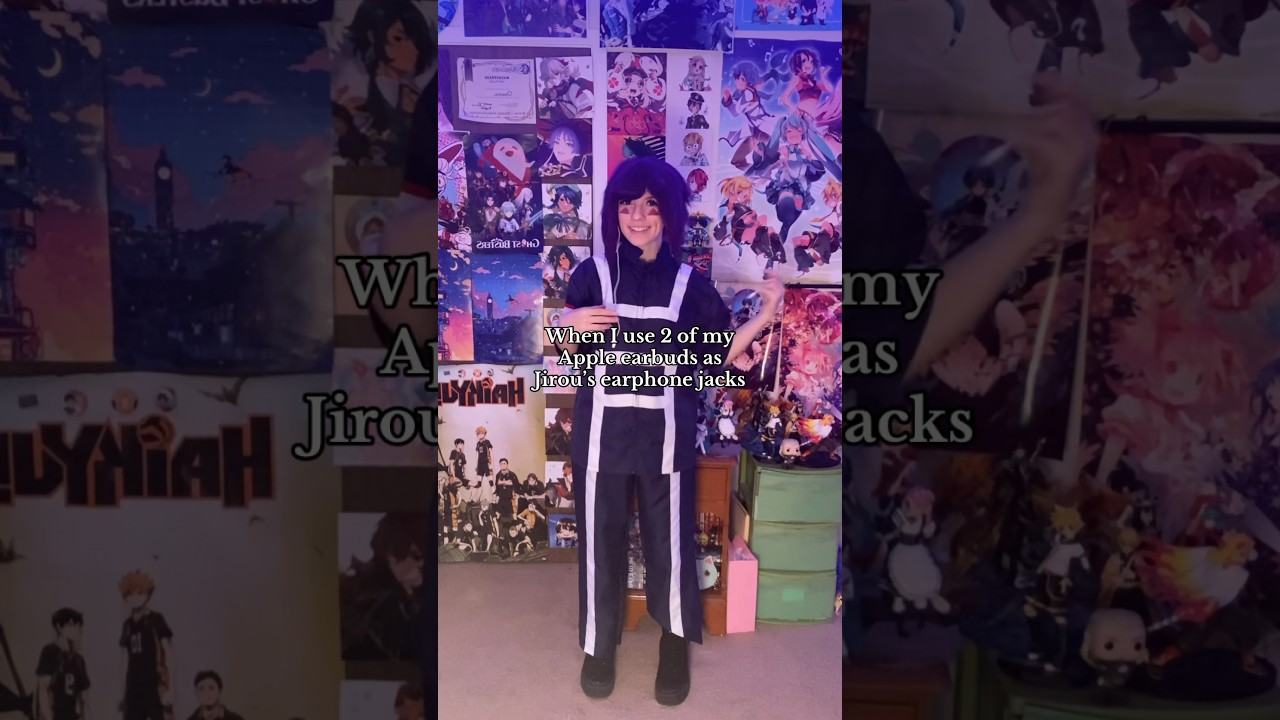 Not even the right type I got the new gen earbuds LMAOO; New cosplay! #jiroucosplay #mhacosplay #mha