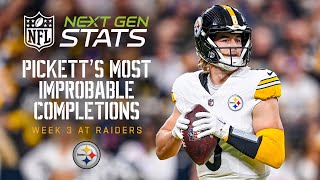 Next Gen Stats: Kenny Pickett's 3 most improbable completions at Raiders | Pittsburgh Steelers