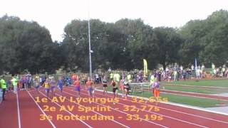 Meisjes D 4 x 60m Estafette AV Lycurgus CD Competitie Finale 13-09-2014