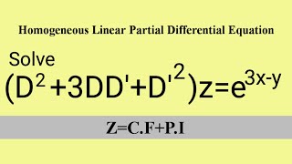 Details (D^2+3DD'+D'^2)z=e^3x-y #HomogeneousLinearPartialDifferentialEquations L1k,467 News