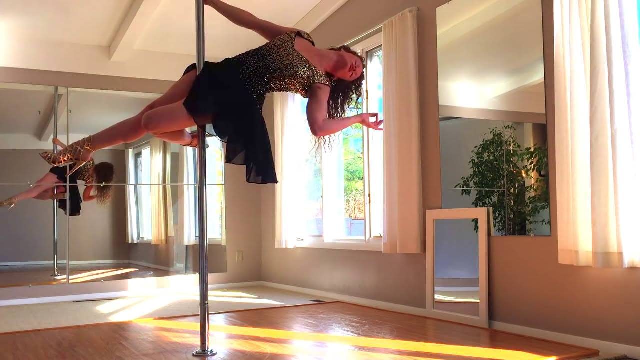 Pole Dance in Sequin Skater Dress YouTube