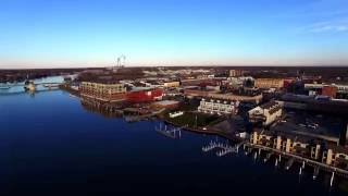 AMAZING VIDEO BY DRONE Bay City Michigan Flyby