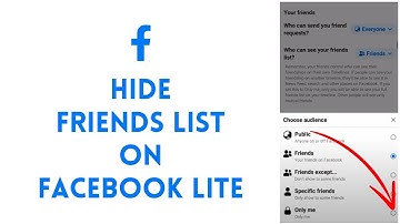 How to Hide Friends List on Facebook Lite 2024?