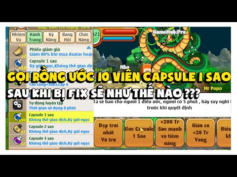 Video Ngọc Rồng Online - Gọi 10 Bộ Để Trải Nghiệm Capsule 1... - youtube