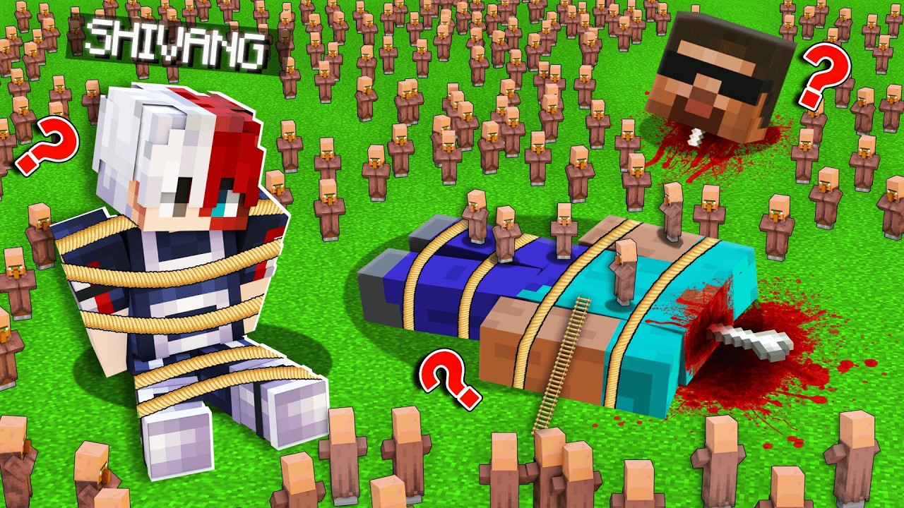 Tiny Villagers Trapped Us In Minecraft!!