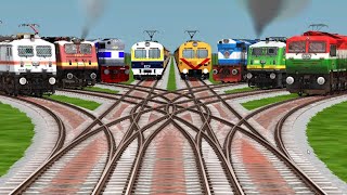 🔥 Epic Indian Trains Crossing Extreme Diamond Railway Junction | Train Simulator Classic screenshot 1