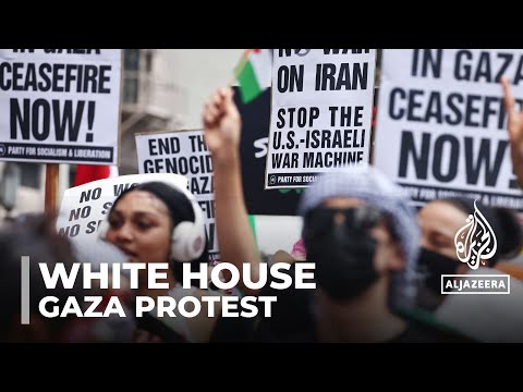 Palestinian solidarity protests: Thousands gather outside the white house for Gaza