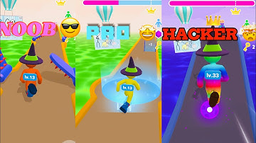 Noob vs Pro vs Hacker in Giant Rush Game Levels 38-43