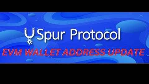 SPUR PRO EVM WALLET ADDRESS UPDATE