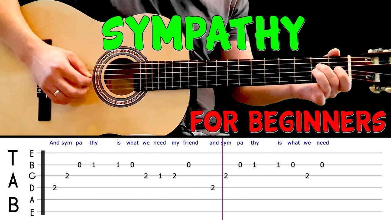 SYMPATHY Easy guitar melody lesson for beginners (with tabs) Rare
