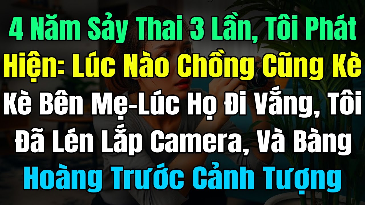 4Năm Sảy Thai 3 Lần, Tôi Phát Hiện Lúc Nào Chồng Cũng KèKè Bên Mẹ, Lúc Họ Đi Vắng Tôi Lén Lắp Camera