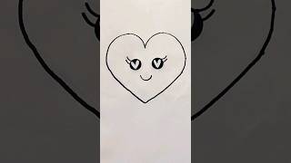 رسم قلب/كيف ترسم قلب كيوت بطريقة سهلة ومسيطة /رسم سهل للاطفال/تعليم الرسم للمبتدئين/shorts#