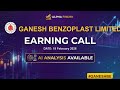 Ganesh Benzoplast Limited | GANESHBE | Earning Call | Alfa Finder