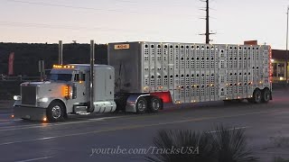 Truck Drivers driving along old Highway 93 in Arizona, Truck Spotting USA