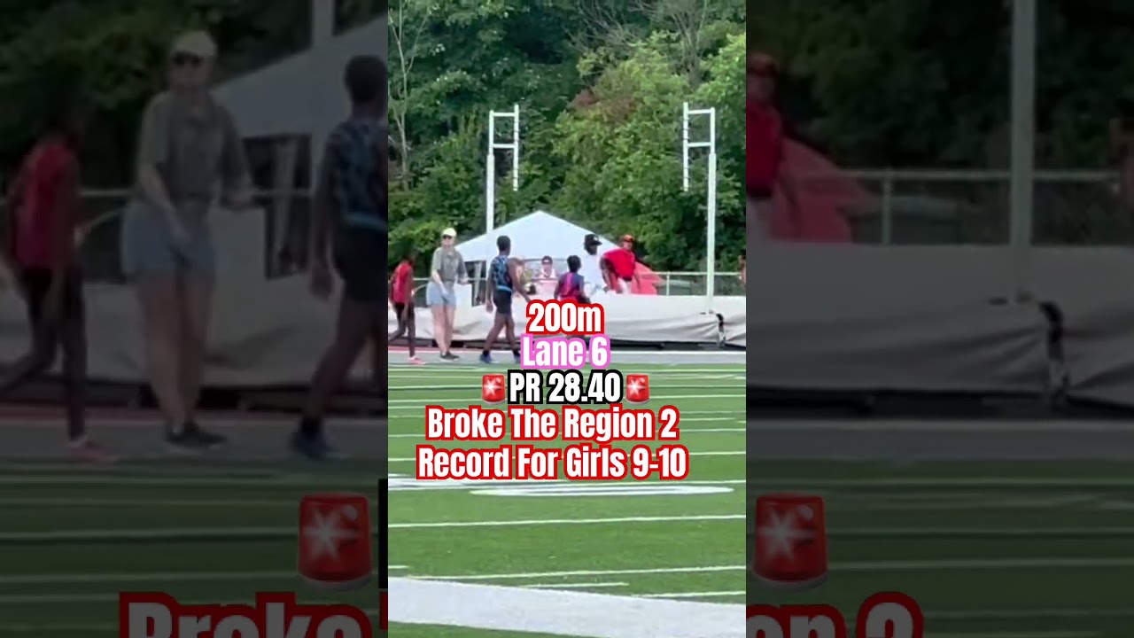 🚨9yr Old Kaleah Young Runs 28.40 In 200m Dash At Region 2 Championships Breaks Meet Record #track