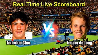 Federico Cina Vs Jesper De Jong  Score  French Open Men Singles