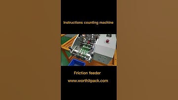 Instructions counting machine friction feeder